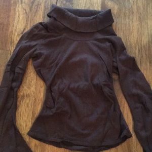 Saks Fifth Avenue Brown Sweater with Cowl Neck